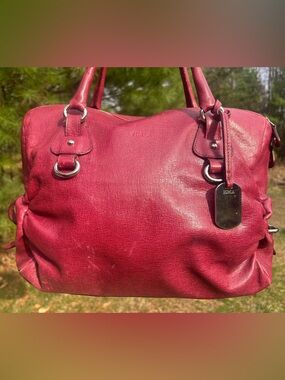 Furla Red Leather Shoulder Bag